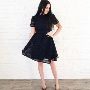 Rachel Parcell Black fit and flare dress